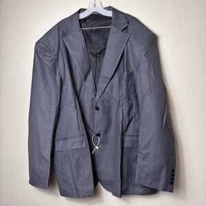 Classic Men's Big & Tall 3 Piece Suit Set Charcoal Gray Wedding Business 62R